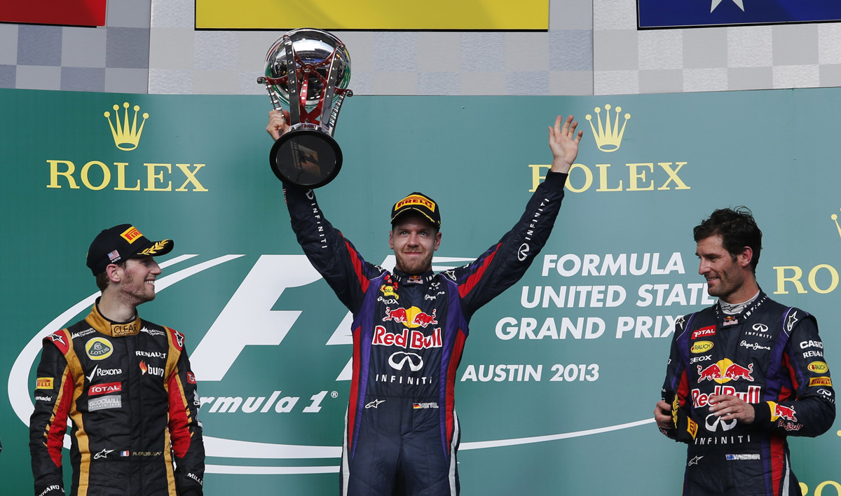 Formule 1 - GP USA 2013, podium