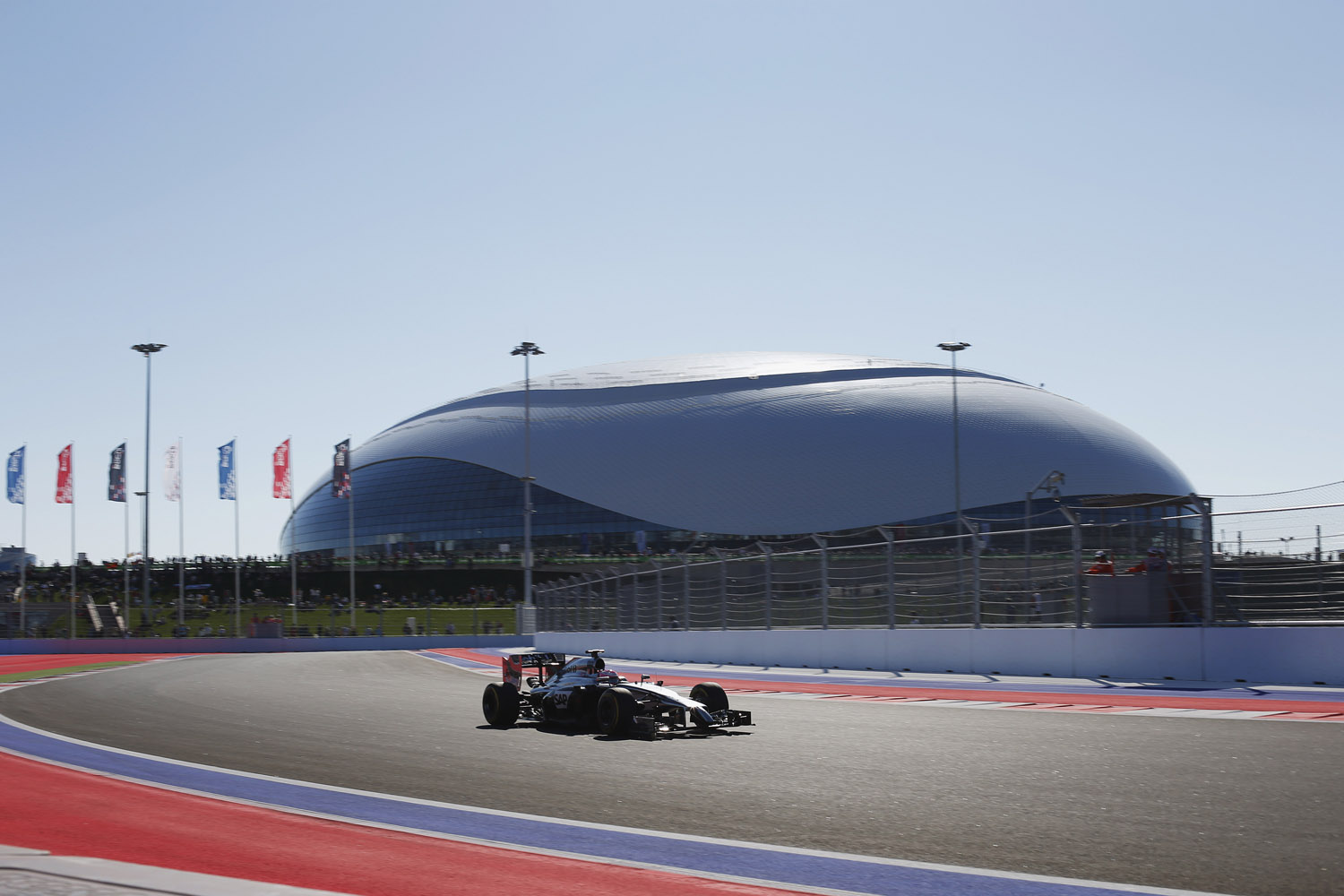 Jenson Button on track.
