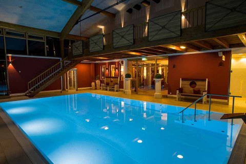 Hotel summer indoor swimming pool
