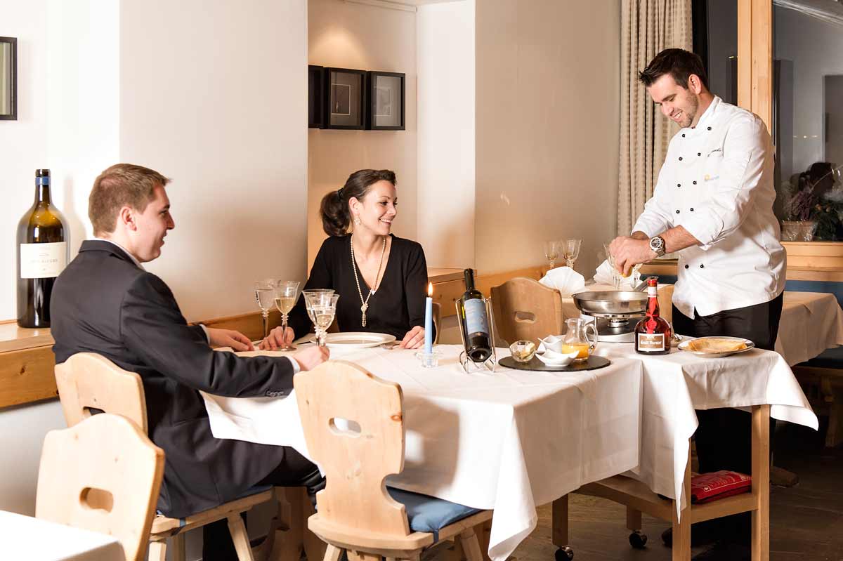 Morteratsch Restaurant, Chef served