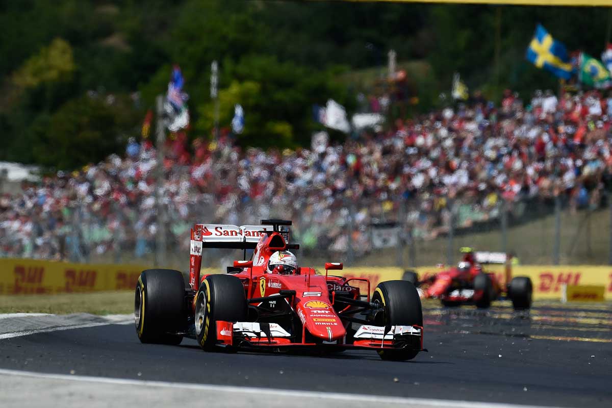 GP de Hongrie2015-Ferrari-Vettel-Track