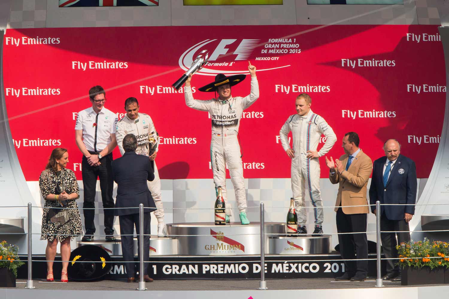 Podio de la F1 en México