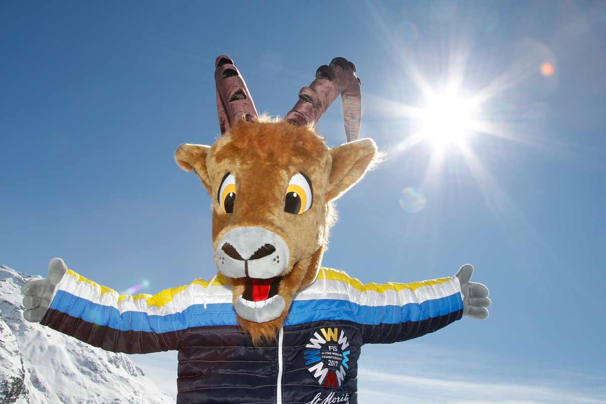mascotte de la Coupe du monde de ski 2017 de Stmoritz