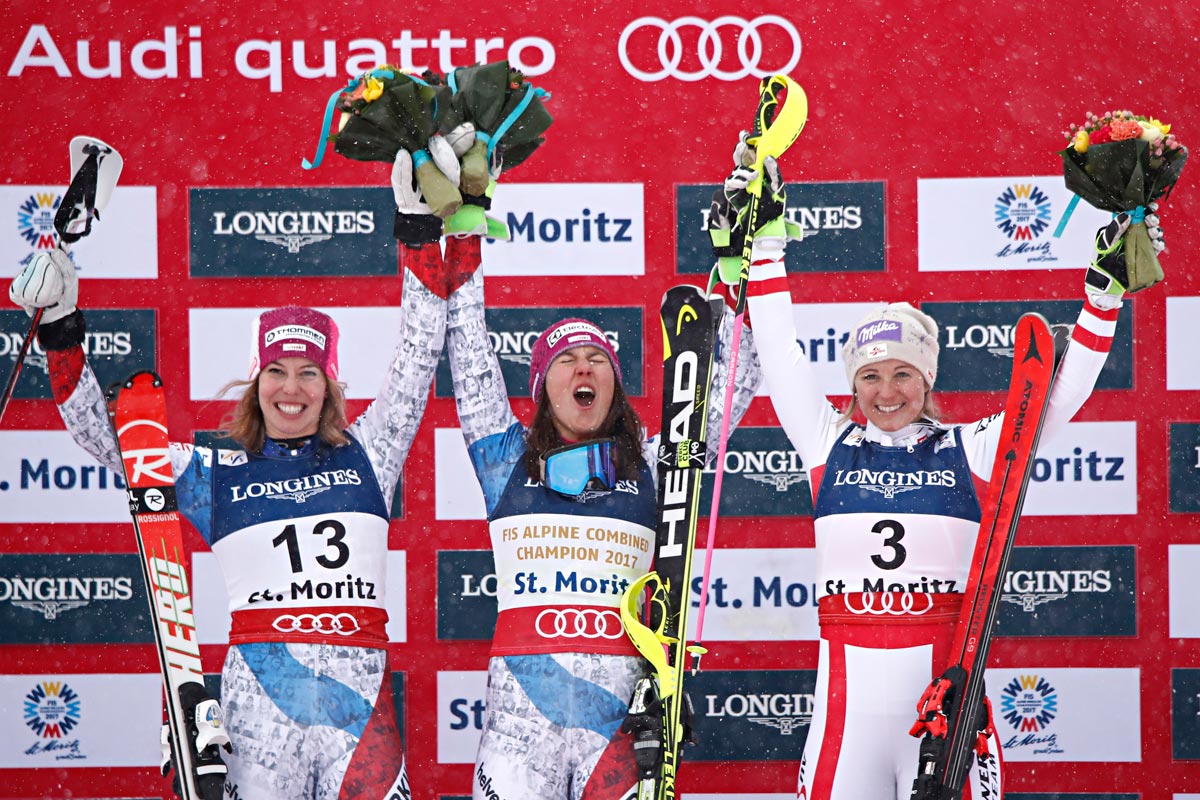 Championnats du monde de ski alpin 2017Combiné dames - podium