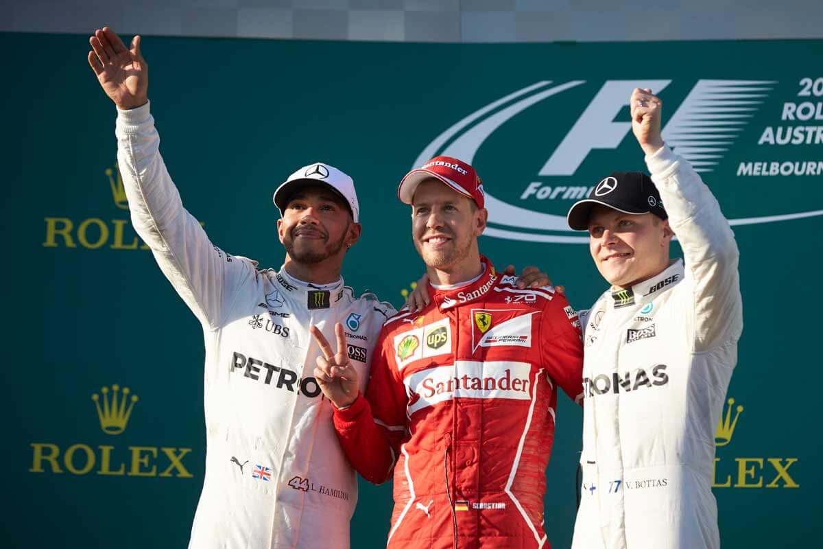 Podium du GP de Formule 1 d'Australie 2017