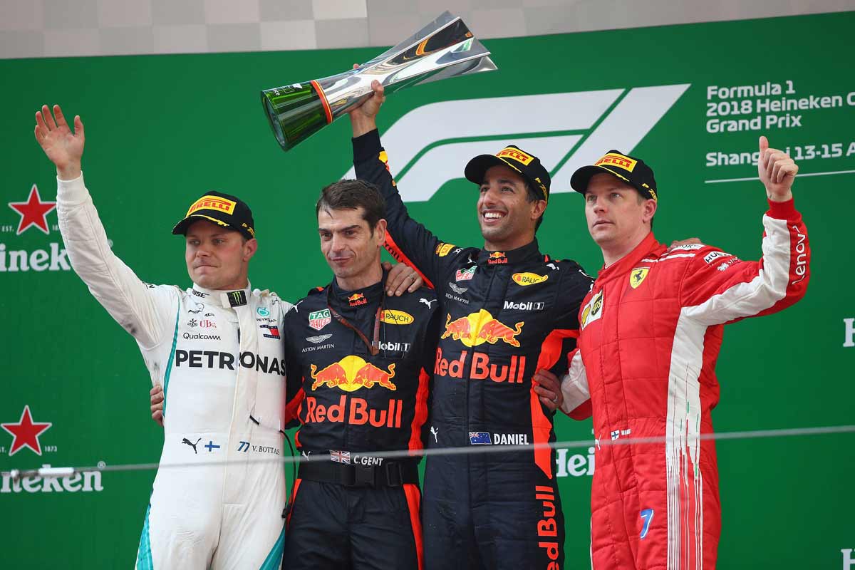 Podium du GP de Chine 2018