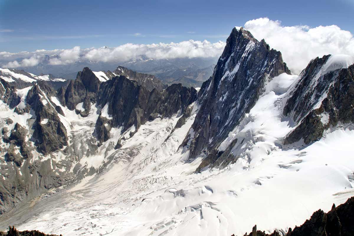 La parete nord delle Grandes Jorasses