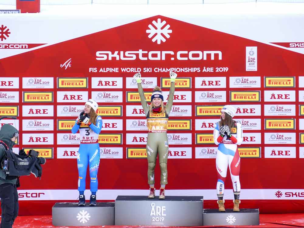 Podest Ski alpin WM 2019, Super G der Frauen, 5.02.2019