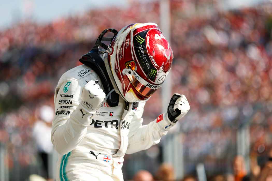 GP Ungarn Lewis Hamilton jubelt