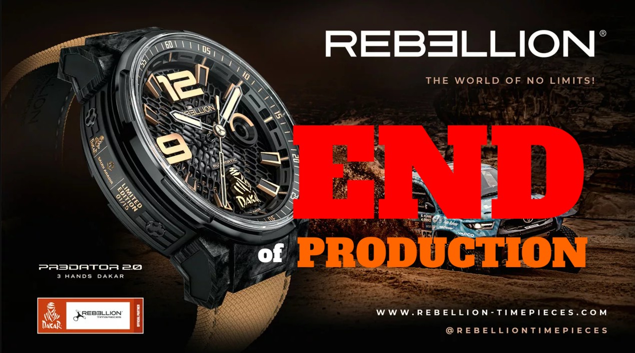 Schluss mit der Uhren-Produktion von Rebellion Timepieces