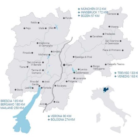 Carte du Trentin