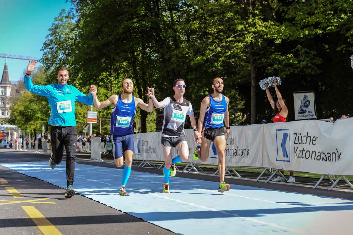 Maratón de Zúrich 2017, carrera en equipo